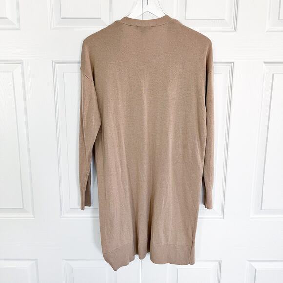 Ann Taylor Camel Long Sleeve Open Front Duster Cardigan - Picture 6 of 6